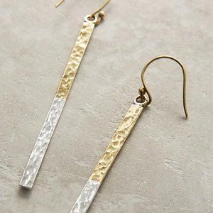 Anthropologie Linear Drop Earrings, Gold